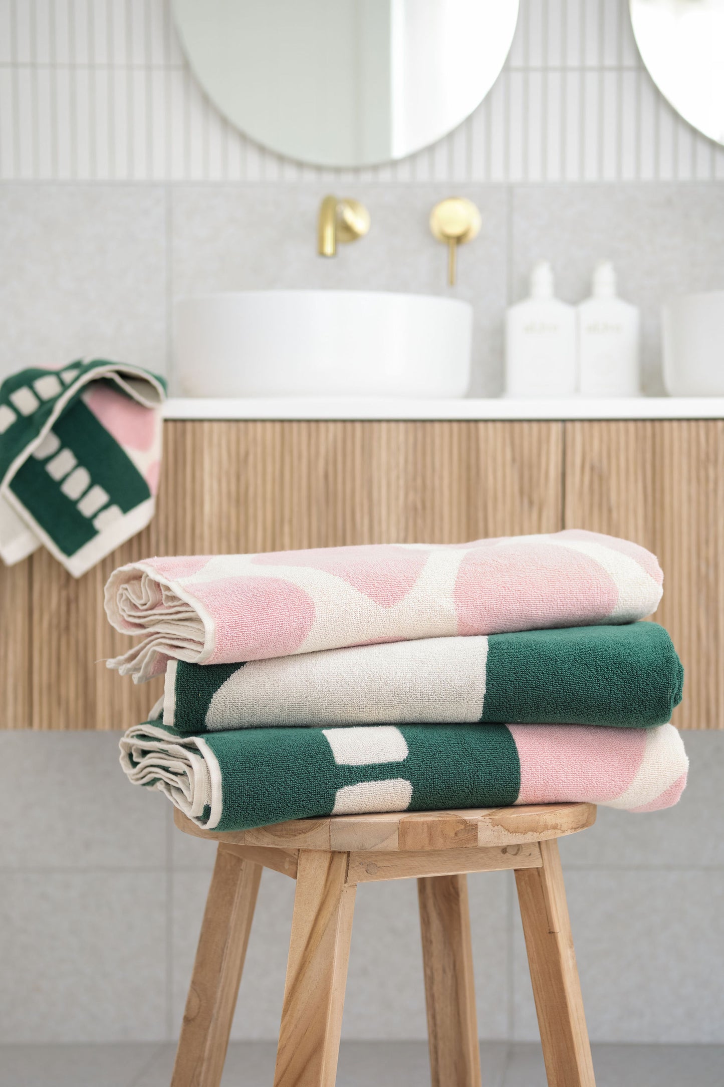 Premium bath towels with fun designs and colours